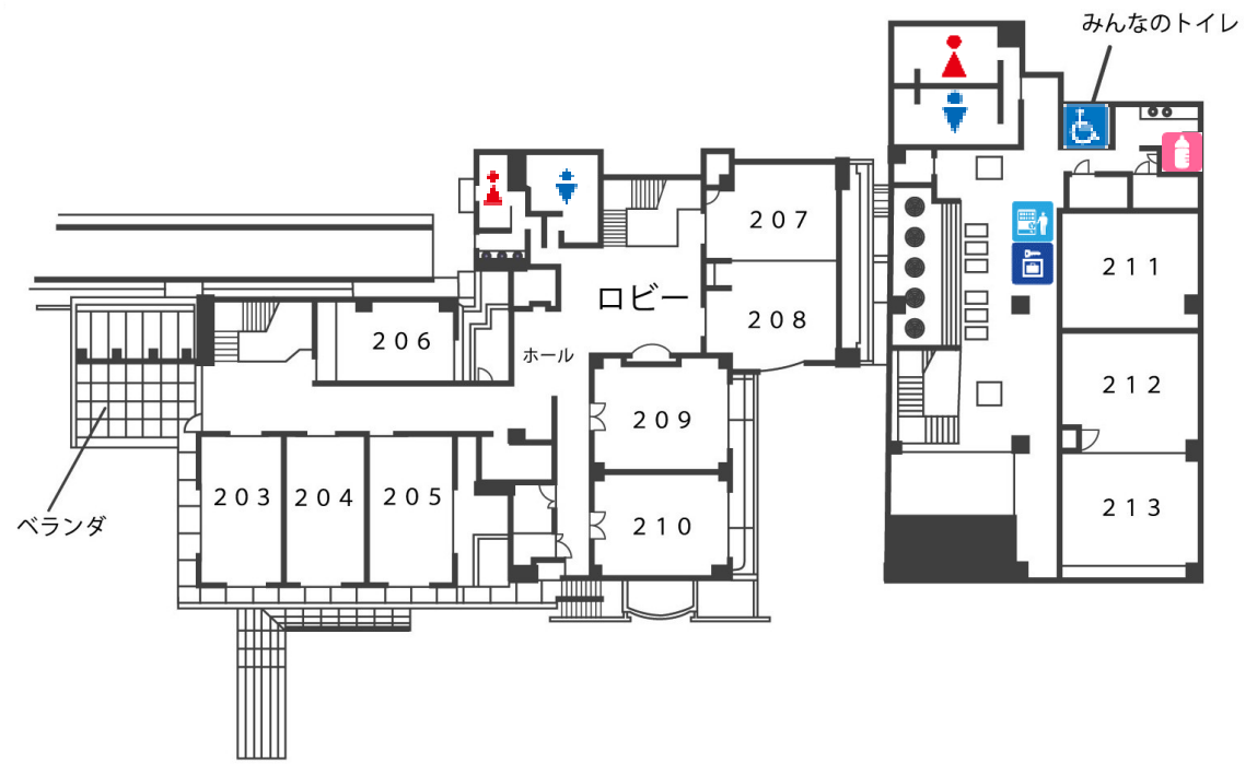 待合棟・式場棟２階